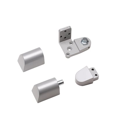 Global Door Controls US Aluminum Style 3/4 in. Left Hand Offset Door Pivot Hinge Set for Adams Rite Type Storefront Door in Aluminum TH1114U-LH-AL